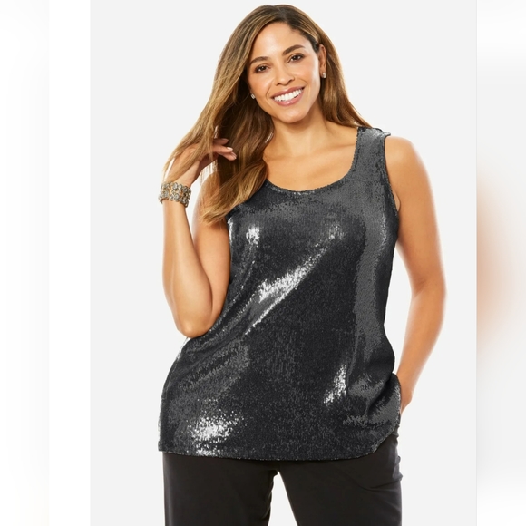 NEW NWOT Jessica London Plus Size Black Sequin She'll - Picture 2 of 3